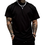 Men's T-shirt High Quality 100% Cotton Round Neck Short Sleeve Classic Black White Pure Color Tees Spring Summer Casual Cool Top