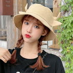 New Bucket Hats for Women Horns Cow Pattern Fashion Fisherman's hat Four Seasons Sun Hat Outdoor Beach Cap Bob Ladies Panama Hat