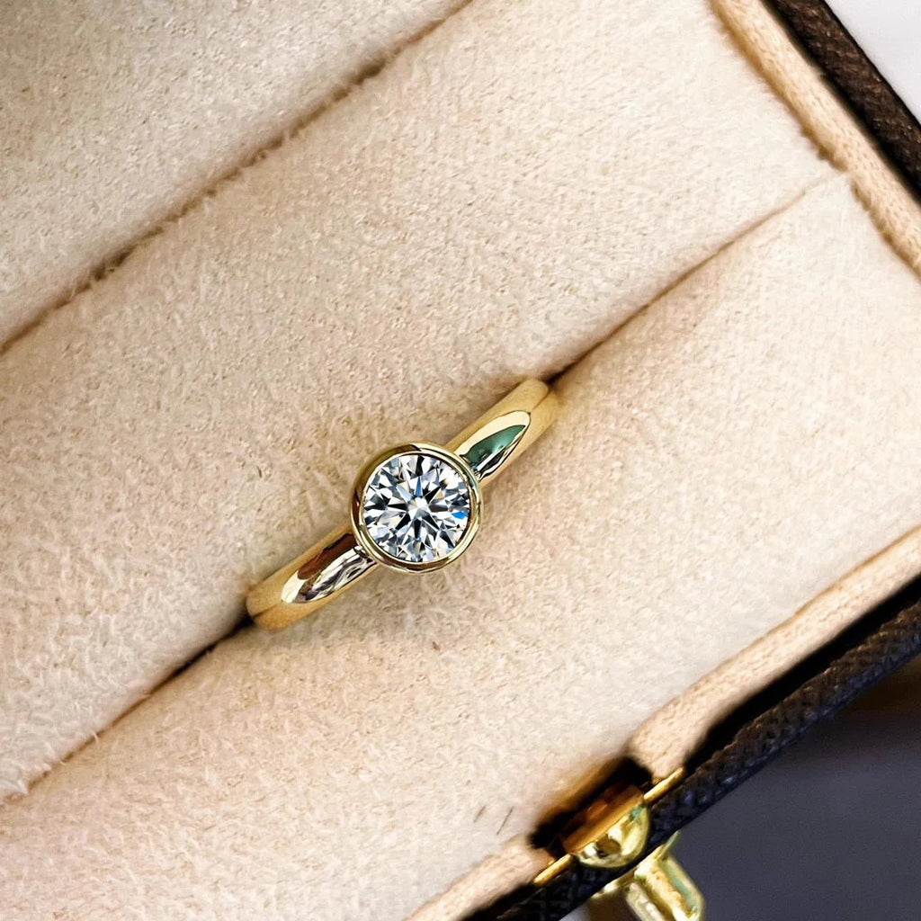 Real 14k Gold Diamond Ring for Women To Join Party Peridot Gemstone Anillos De Wedding Diamante Engagement Jewelry Fine Ring Box