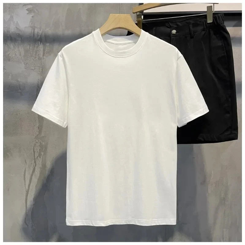 Punk Band Streetwear T-shirt with Sun Print, Oversized and Loose Fit, American Style, with A Small Collar and Short Sleeves.