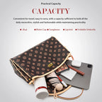 Ladies' tote bag, European and American retro handbag, printed underarm bag, fashionable commuting crossbody bag