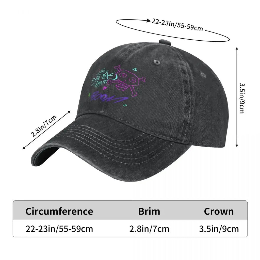 Men's Baseball Cap Jinx Monkey Graffiti Bomb Trucker Snapback Cowboy Caps Dad Hat Arcane League Of Legends LOL Game Golf Hats