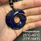 Super Cool Thermochromic Pendant Mysterious Lucky Time Necklace Brings Luck Fortune Awesome Color Changing Trendy Special Gift