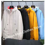 Hooded Windbreaker Man 8XL 7XL Japanese Casual Blouson Jaket Hoodies Black Male Plus Size 6XL Bomber Spring Autumn Clothes Coats
