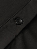 Women's Blouse Spring Summer Black Shirt Collar Lace Sheer Long Sleeve Puff Shoulder Button Front Slim Elegant Sexy Daily Office