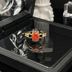 Finger Ring With Ancient Style Dark And Fashionable Personality Drop Glazed Ring Niche Design Temperament Fashionable Jewelry