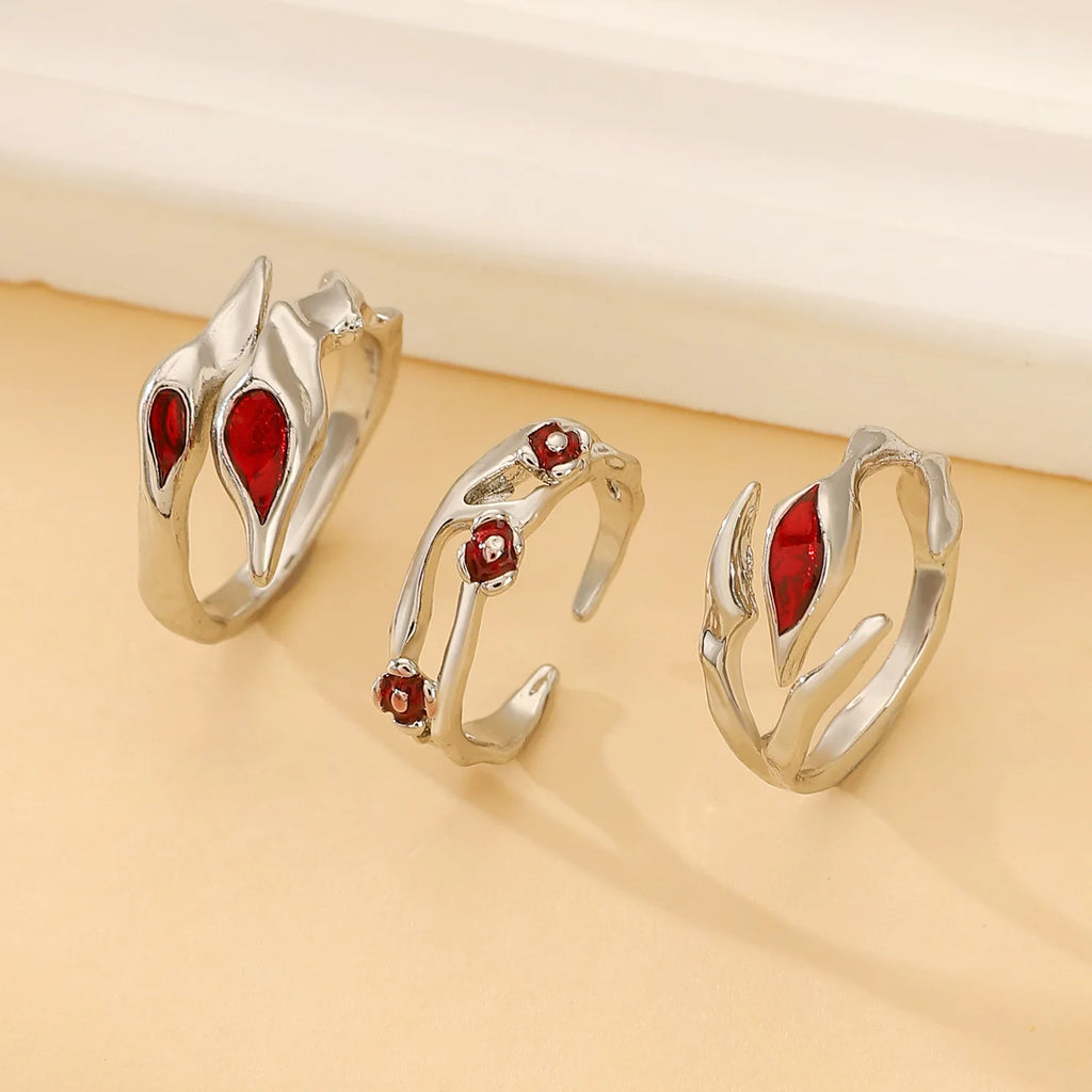 Gothic Rings irregular Darkness Red Style open ring for women index finger Ring Jewelry Gift