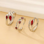 Gothic Rings irregular Darkness Red Style open ring for women index finger Ring Jewelry Gift