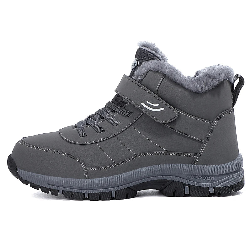 Outdoor Hiking Boots for Women Platform Snow Shoes Boots Plush Keep Warm Men Boots Winter Ankle Boots Comfortable Walking Shoes