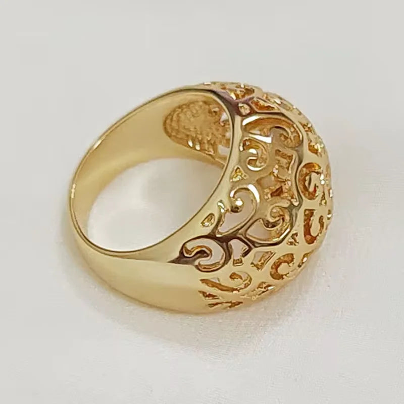 1 men's ring, size 9, retro skeletonized, fashionable, gold, silver, stainless steel, elegant, for daily gatherings and women