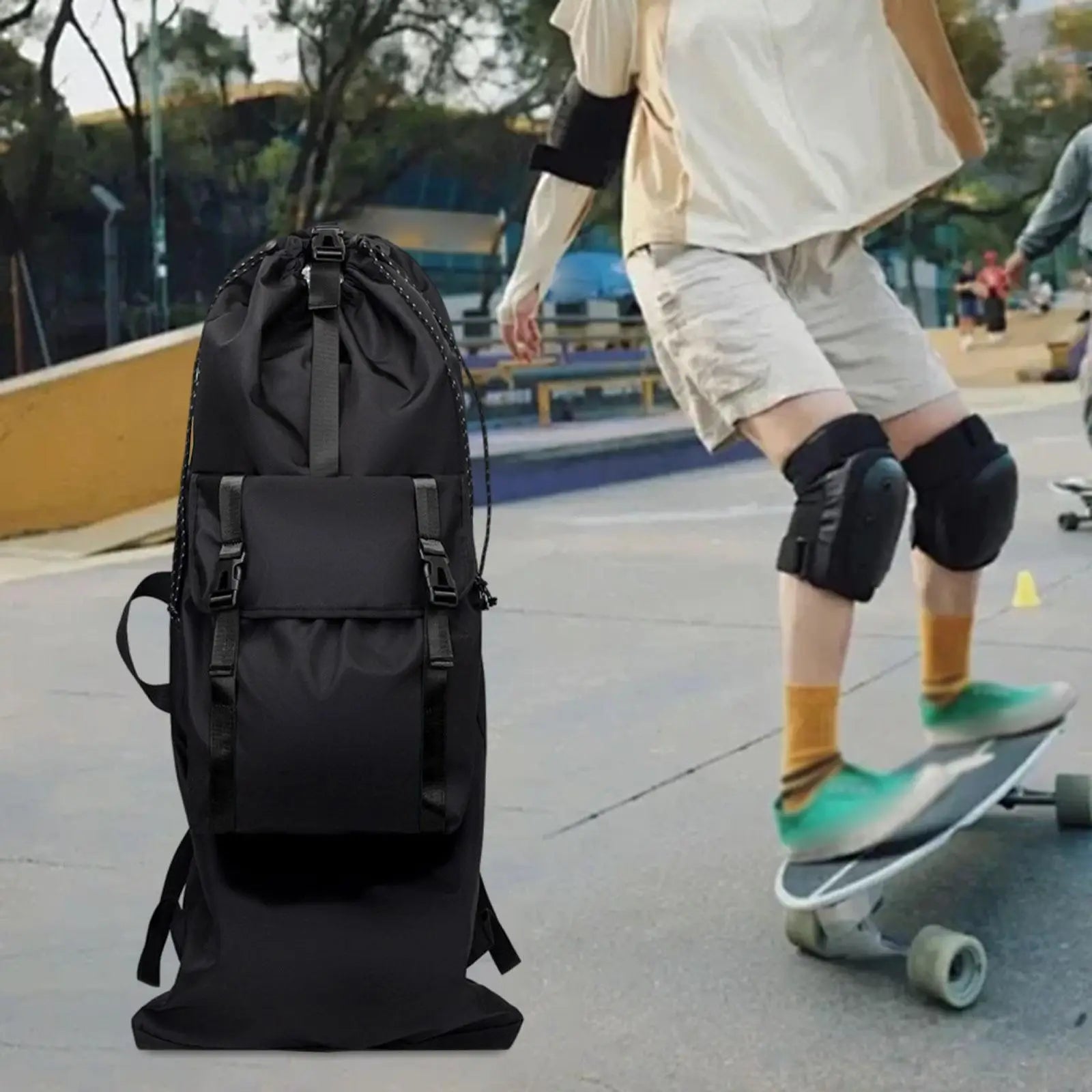 Skateboard Backpack ,Portable ,Adjustable Straps ,Travel Backpack Longboard Carry Bag Skateboard Bag for Travel Skating