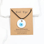Classic Turkish Necklace Evil Eye Hand Chain for Women Lucky Demon Eyes Card Necklace Men's Love Jewelry Accessories Party Gif