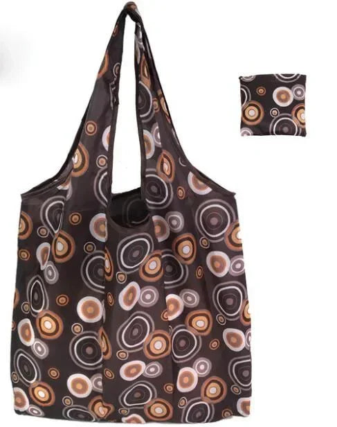 Tote Bags Flower Print Women's Grocery Handbags Outdoor Foldable Shopper Eco Shopping Bag Reusable Storage Bag Organizer Bags