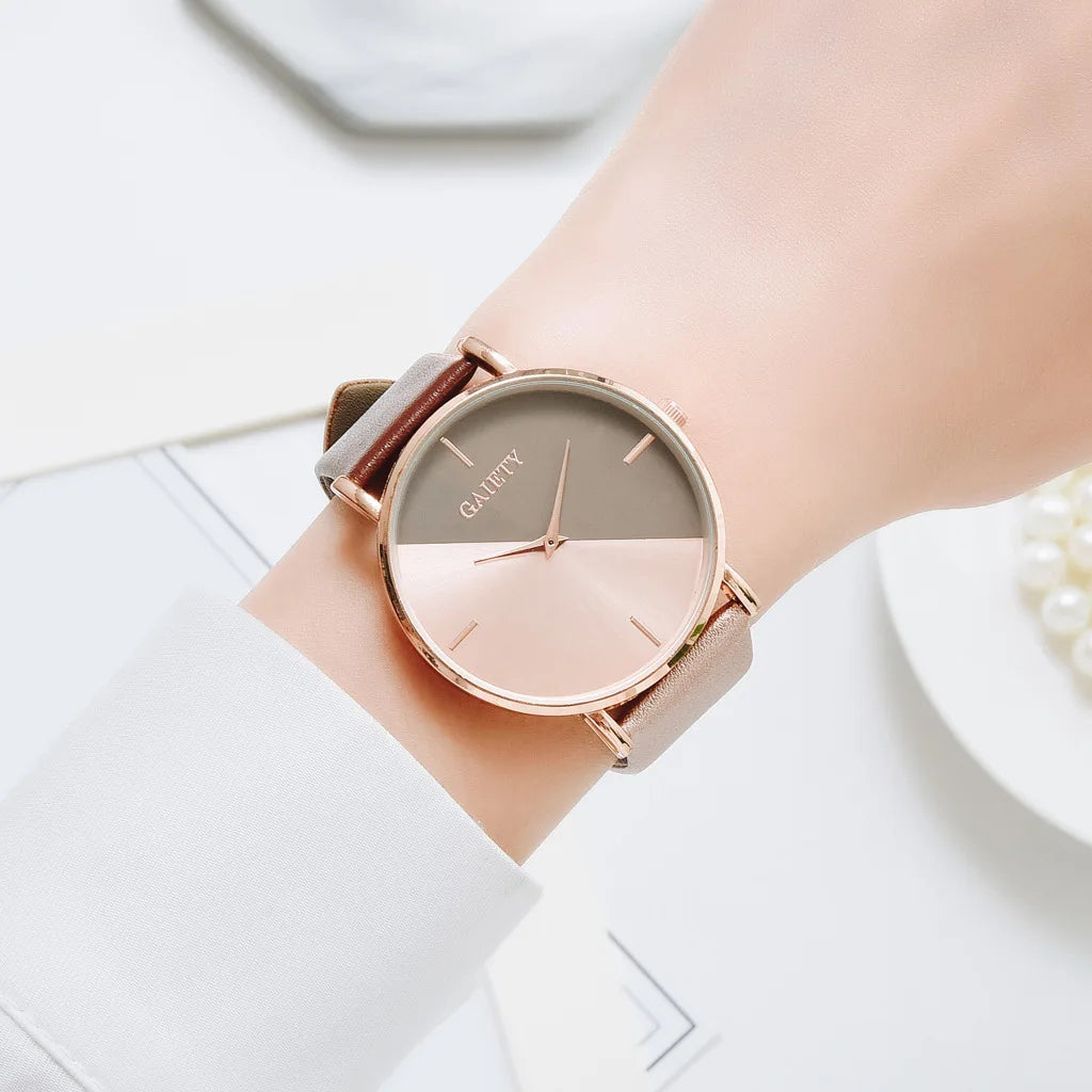 Fashion Ladies Watch for Women Quartz Watches Double Color Women's Hand Watches Elegant Women's Wrist Lovers Watch 2023 Bracelet