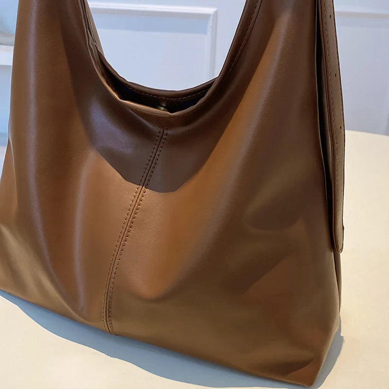 [Tote Bags] New Tote Bag Hand Bill of Lading Shoulder Women's Bag Retro Simple Large Bag Tote Bag