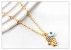 Evil Eye Pendant Necklaces For Women Girls Trending Gold Plated Layer Chain Choker Necklace Jewelry Birthday Gifts Free Shipping