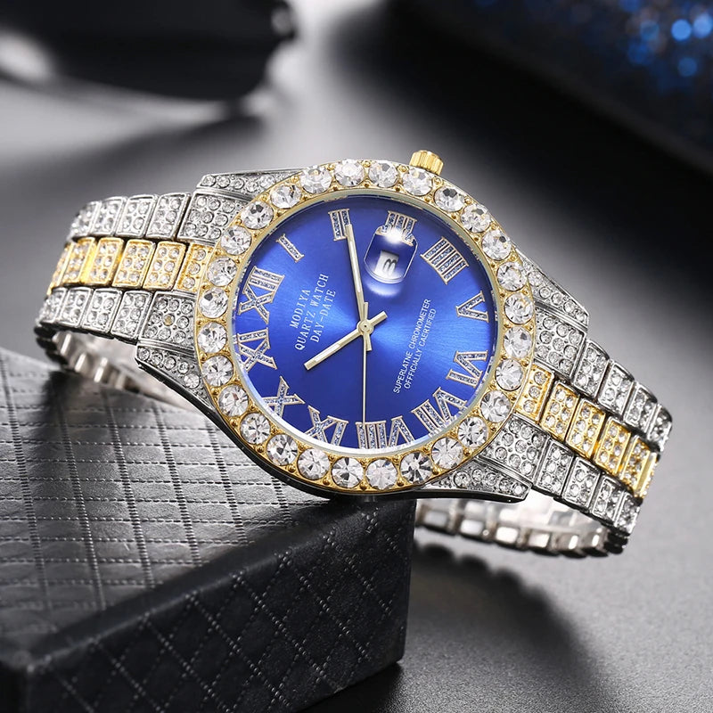 Luxury Ladies Watch With High End Feel Fashionable And Trendy Calendar Roman Starry Sky Diamond Studded Quartz Watch
