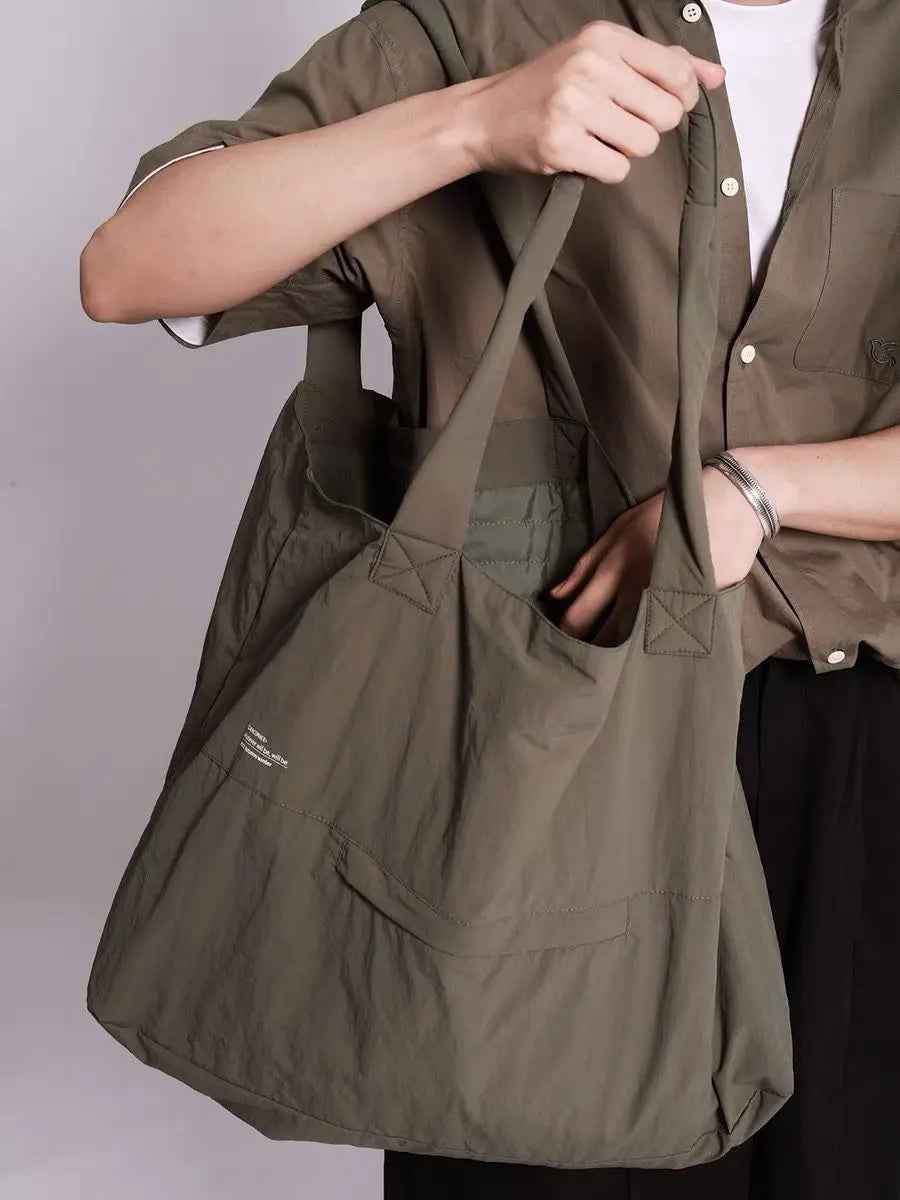 Tote Bag 2024 New Fashion Simple Office Lady Nylon Splashproof Shoulder Bag Handbag All-match