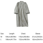 Bath Robe V-Neck Men's Kimono Bathrobe Long Sleeve Loose Kimono Pajamas Print Thin Japanese-Style Yukata Bath Wear