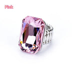 Personality Elegant Big Ring for Women 7 Colors Big Resin Stone Fashion Elastic Stretch Finger Rings Jewelry Christmaswholesale