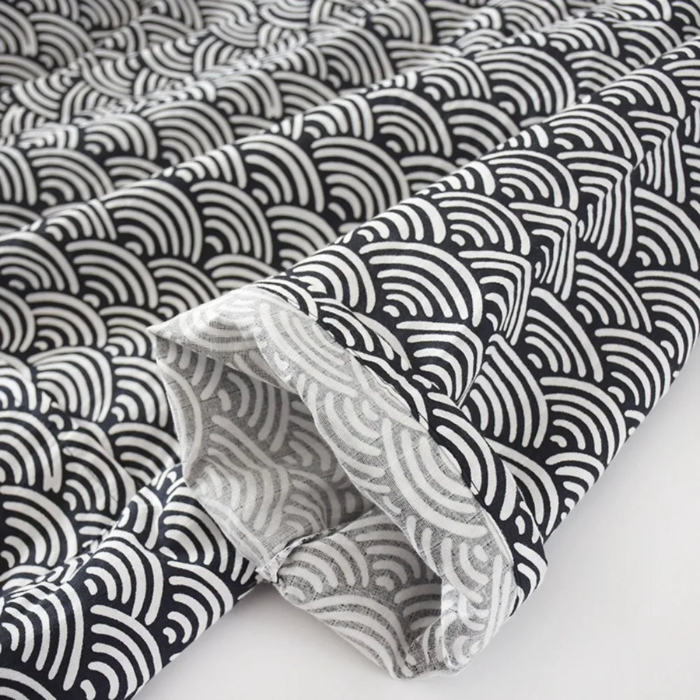 Bath Robe V-Neck Men's Kimono Bathrobe Long Sleeve Loose Kimono Pajamas Print Thin Japanese-Style Yukata Bath Wear