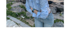 Blouse Woman New Collection 2025 Silk Korean Style Black Sexy Blue Satin Shirt for Women White Crop Top Long Sleeve Chiffon Hot