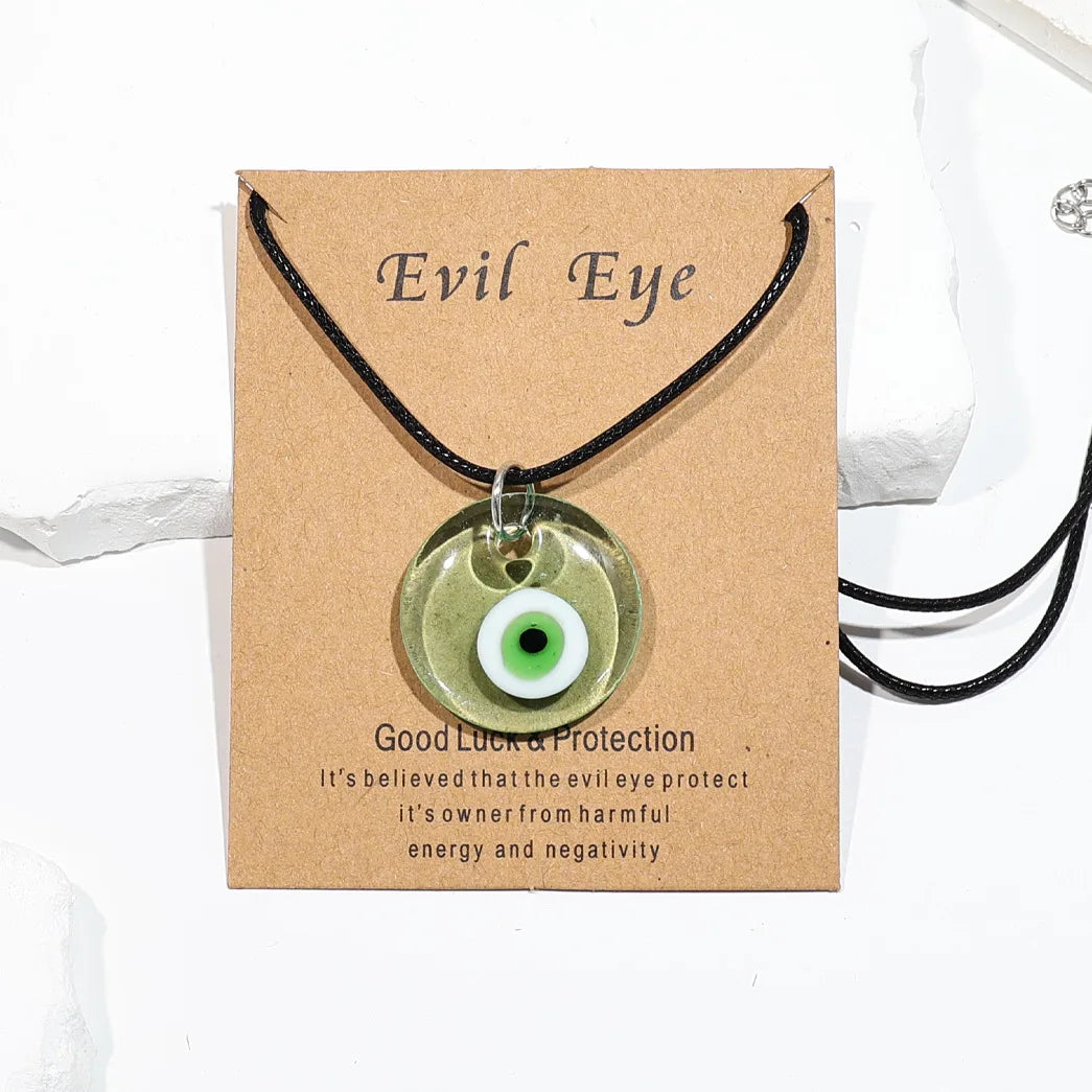 Classic Turkish Necklace Evil Eye Hand Chain for Women Lucky Demon Eyes Card Necklace Men's Love Jewelry Accessories Party Gif
