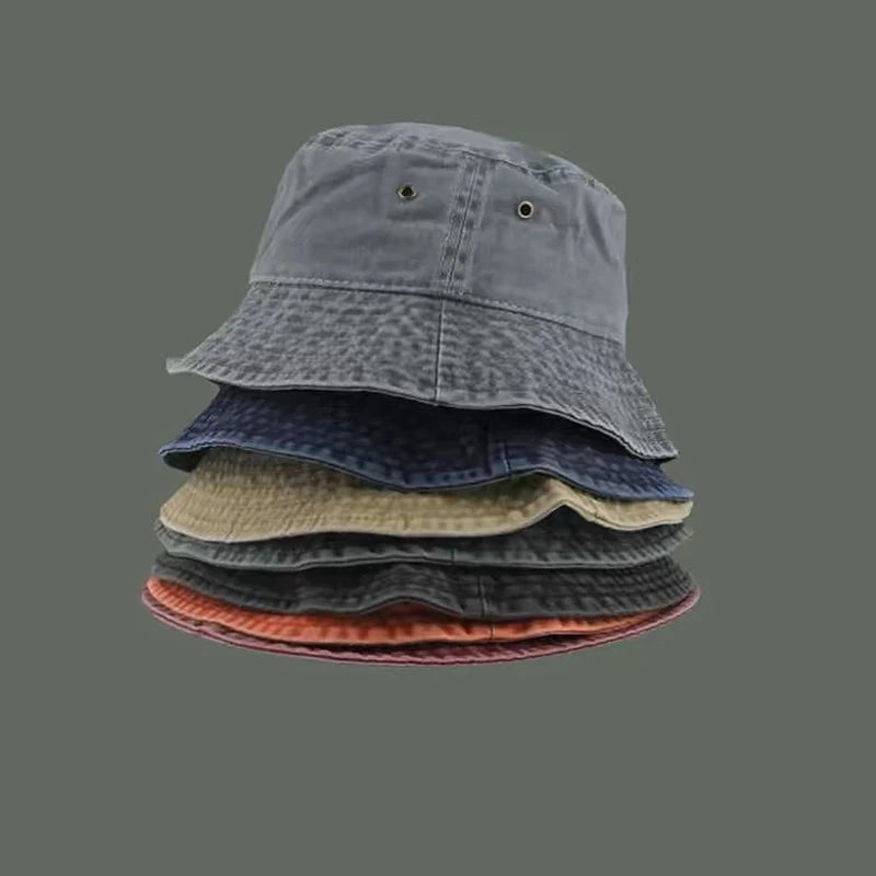 Bucket Hat Retro Washed Denim Fisherman Hat Fashionable And Versatile Sun Hat Sun Protection Fishing Hat Outdoor Hiking Hat