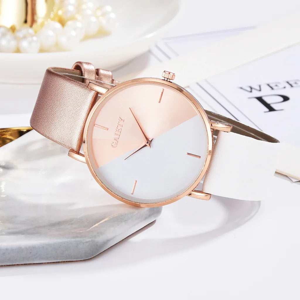 Fashion Ladies Watch for Women Quartz Watches Double Color Women's Hand Watches Elegant Women's Wrist Lovers Watch 2023 Bracelet
