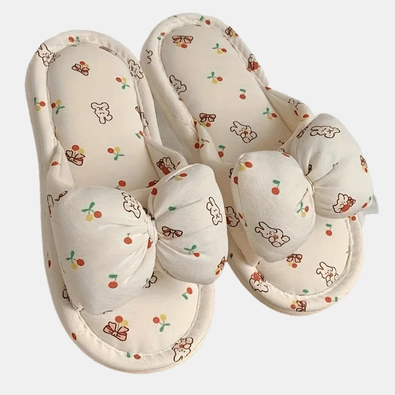 Slipper Women's Big Bow Slippers Cute Fun Slipper for Indoor Outdoor Comfort Support Sweet Soft-soled Sandals Breathable