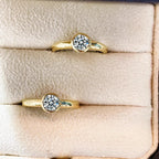 Real 14k Gold Diamond Ring for Women To Join Party Peridot Gemstone Anillos De Wedding Diamante Engagement Jewelry Fine Ring Box