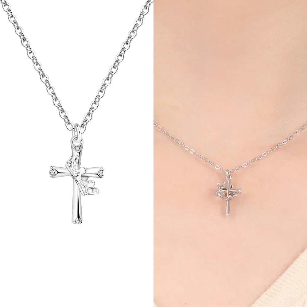 Exquisite Gold Fatima's Hand Necklace 925 Silver Original Devil's Eye Cross Bead Necklace Women Jewelry Luxury Friend Fine Gifts