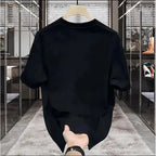 Men's Short-sleeved T-shirt, New Summer Product of 2025, Round-neck Printed Short-sleeved Shirt, Casual and Fashionable