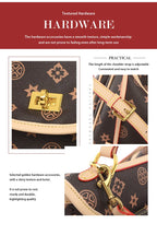 Ladies' tote bag, European and American retro handbag, printed underarm bag, fashionable commuting crossbody bag