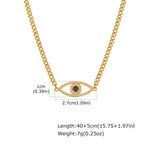 Evil Eyes Pendant Necklace for Women Shiny Zircon Lucky Blue Eye Charm Necklace Boho Luxury Jewelry Gift