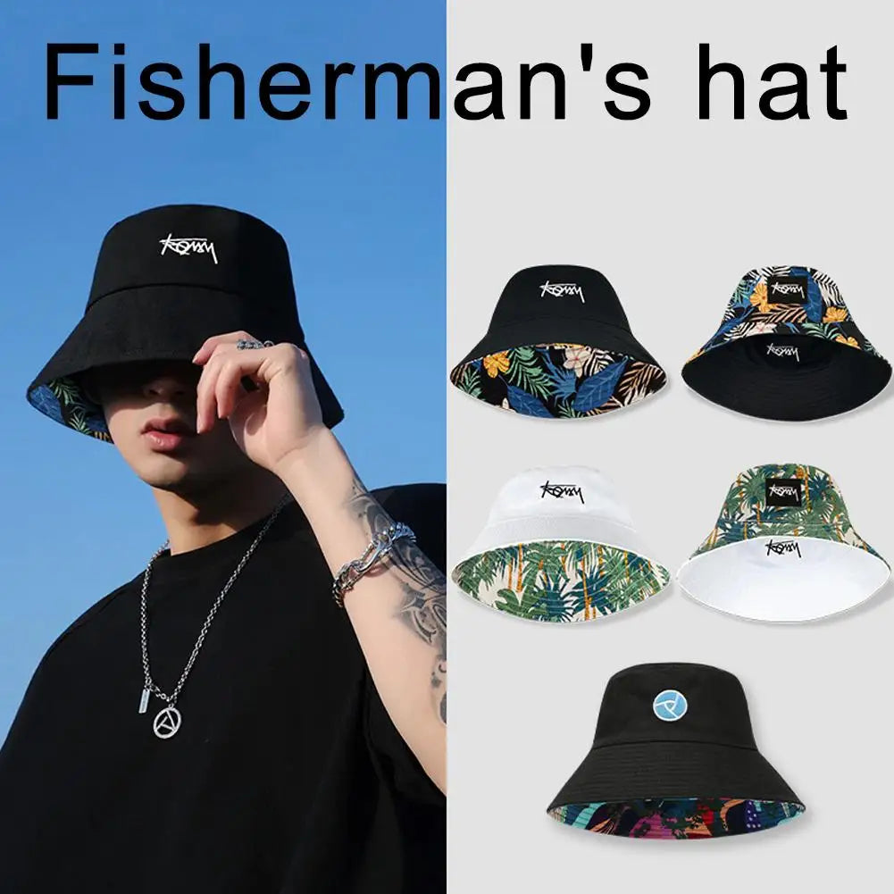 Reversible Hat Big Head Size Autumn Bucket Hat Men Korean Casual Street Panama Hat Hiphop Golf Fisherman Hat Caps for Women