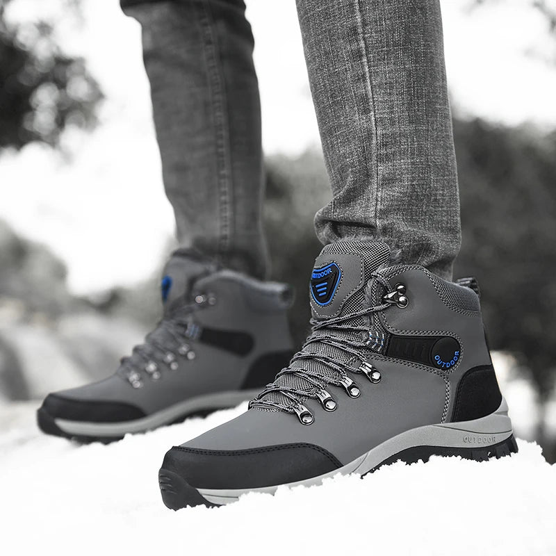 Snow Boots Men Hiking Boots Waterproof Winter Anti Slip Trekking Shoes Mountain Boots Men Sneakers Ankle Snow Boots Men Shoes