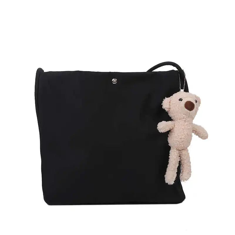 Simple Casual Women's Tote Bags New Large Capacity Commute Shopping One Shoulder Bags Trend All-matched Handheld Cloth Bags