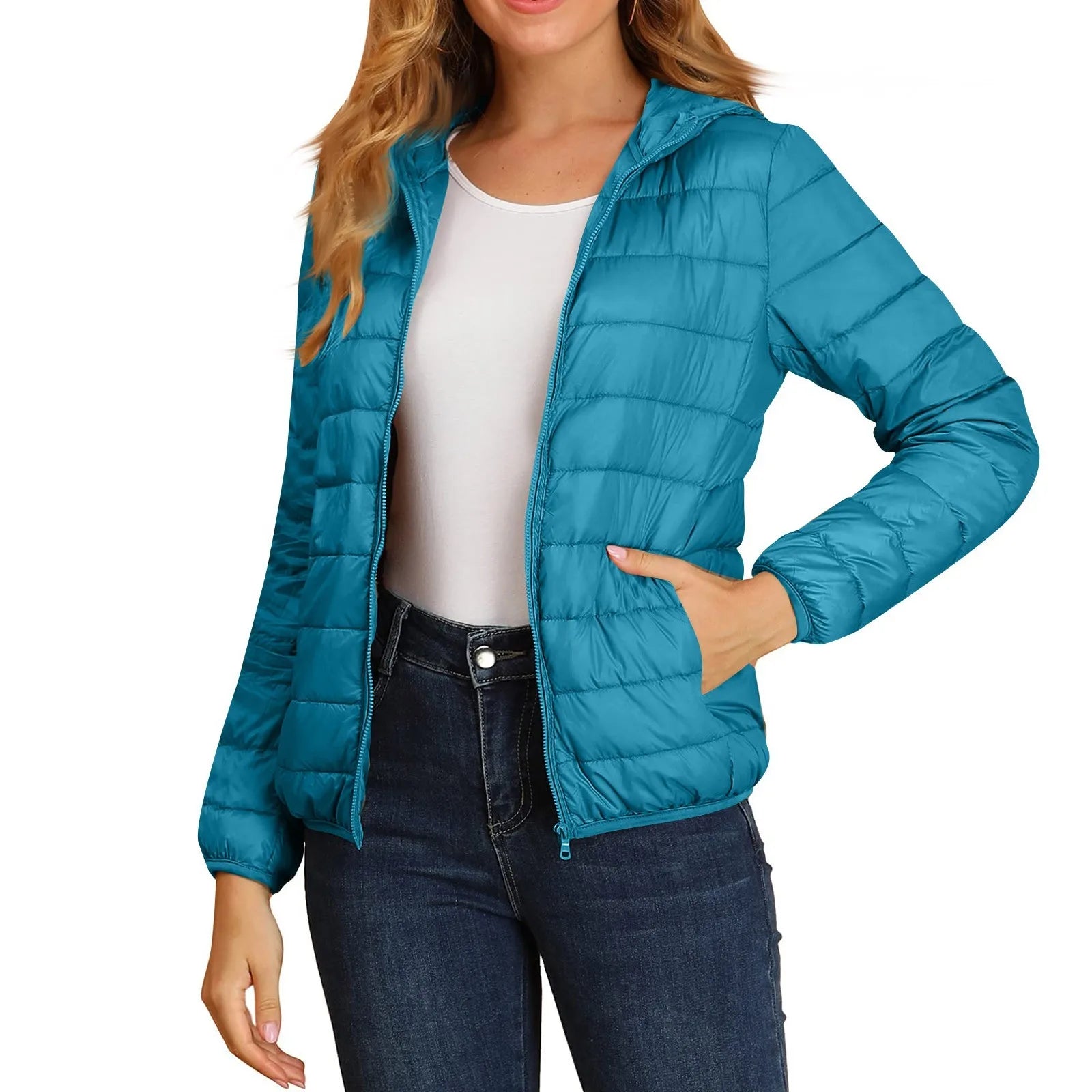 Women Puffer Jacket Plus Size 2025 New Spring Autumn Female Ultra Lightweight Packable Hooded Down Coats