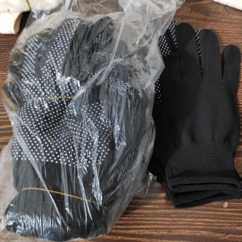 1/50pairs Nylon Gloves with Touch Screen Adhesive Anti Slip and Wear-resistant Labor Protection Men's and Women's Work Gloves