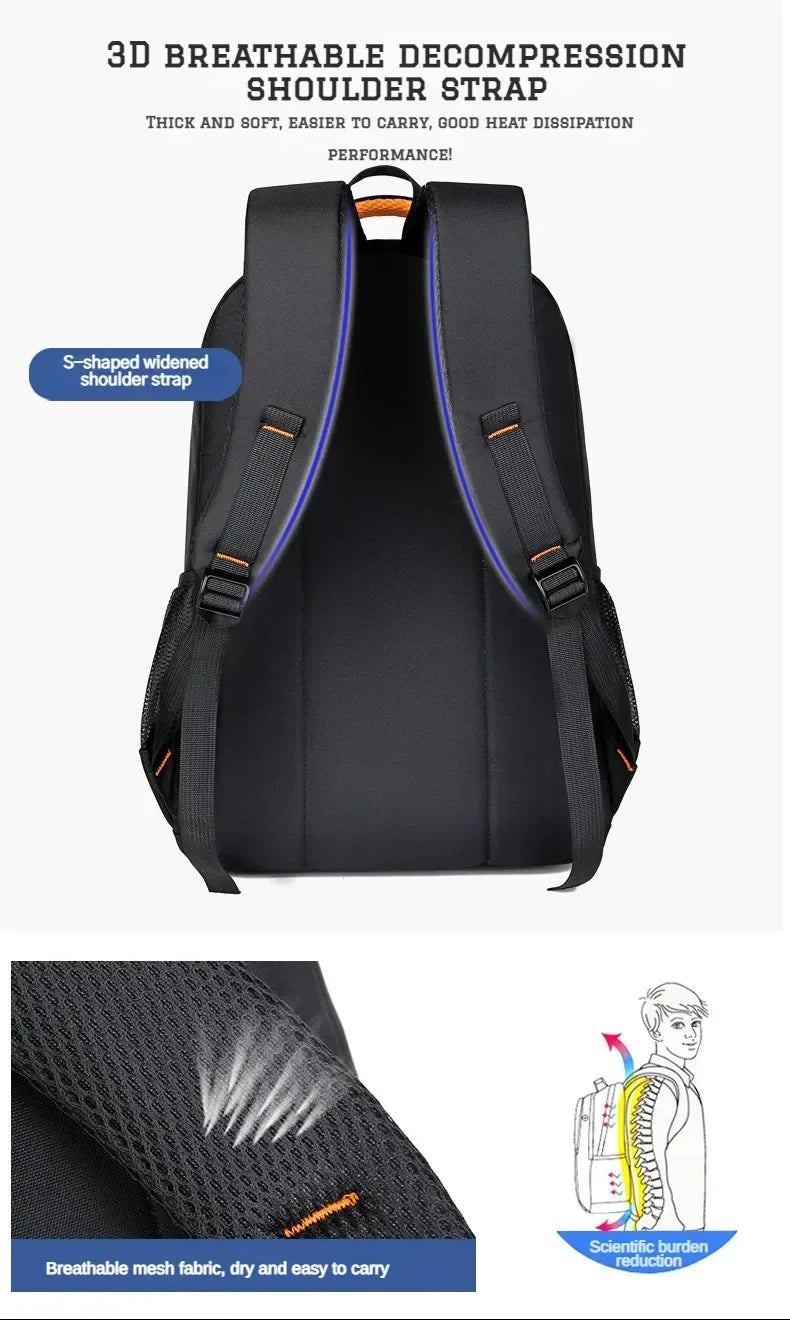 Men's Backpacks Oxford Waterproof Rucksack Business Computer Bag Casual Travel Backpack Senior High School Student Schoolbag sac