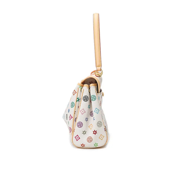 Ladies' tote bag, European and American retro handbag, printed underarm bag, fashionable commuting crossbody bag