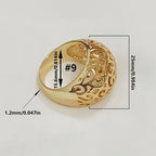 1 men's ring, size 9, retro skeletonized, fashionable, gold, silver, stainless steel, elegant, for daily gatherings and women