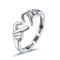Romantic Heart Hand Hug Ring for Women Men I Love You Forever Couple Adjustable Finger Ring Wedding Party Dating Jewelry Gifts