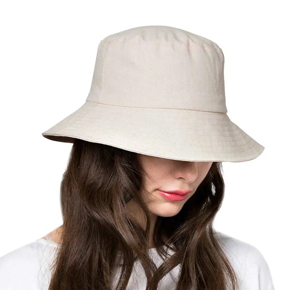 Bucket Hat Women Men Anti-UV Beach Sun Hat Summer Sunscreen Panama Hat Outdoor Foldable Portable Fisherman Cap