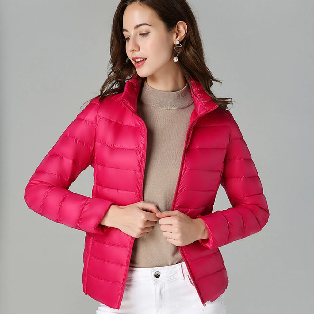 Women Puffer Jacket Plus Size 2025 New Spring Autumn Female Ultra Lightweight Packable Hooded Down Coats
