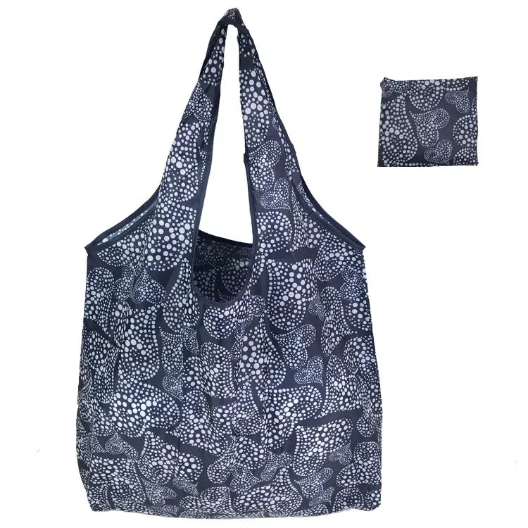 Tote Bags Flower Print Women's Grocery Handbags Outdoor Foldable Shopper Eco Shopping Bag Reusable Storage Bag Organizer Bags