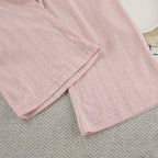 Fashion Knitted Female Pajamas Set Home Clothes Breathable Simple Comfortable Sleepwear Lounge Wear Elegant Casual Pyjamas Suit