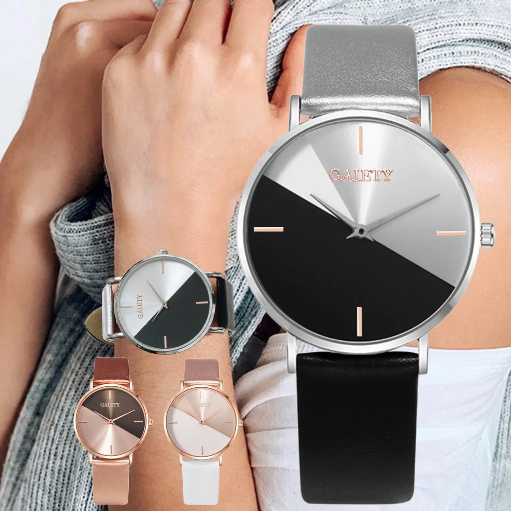 Fashion Ladies Watch for Women Quartz Watches Double Color Women's Hand Watches Elegant Women's Wrist Lovers Watch 2023 Bracelet