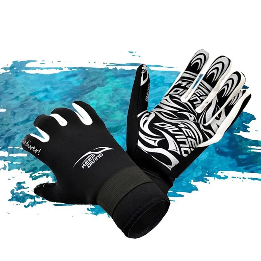 1Pair 2mm Neoprene Diving Gloves Keep Warm for Snorkeling Paddling Surfing Kayaking Canoeing Spearfishing Skiing Water Sports